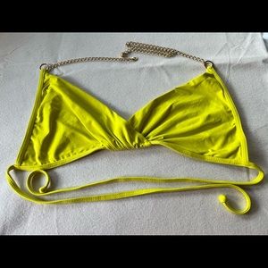 Lime-yellow bikini top
